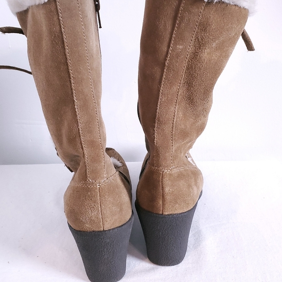 Aerosoles Leather Snow Fur Lined Boots - Picture 2 of 10